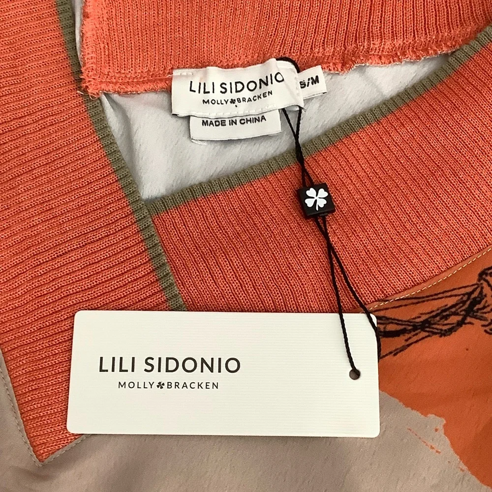 Orange and Beige Graphic Dress - Picture 6 of 6